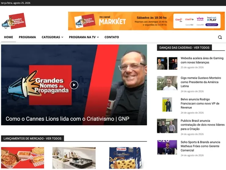Portal Grandes Nomes da Propaganda no ar